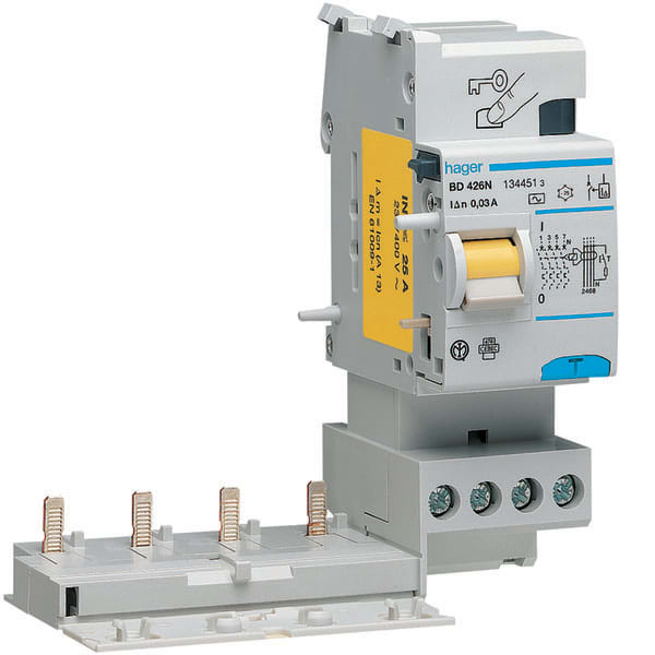 HAGER HAGBD426N B. DIFF. 4P 30MA <25A AC 2M