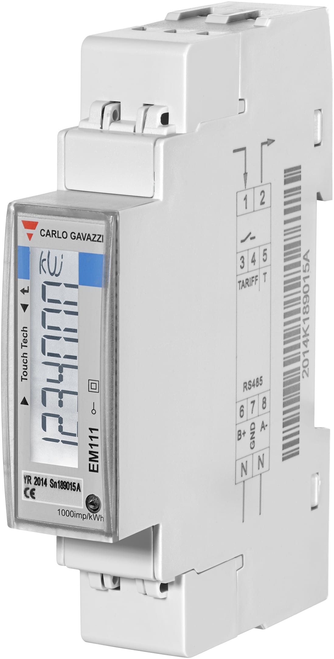 CARLO GAVAZZI - GAVEM111DINAV81XO1X EM111DIN AN/KWH 45A UN230V AUT + 1IMP