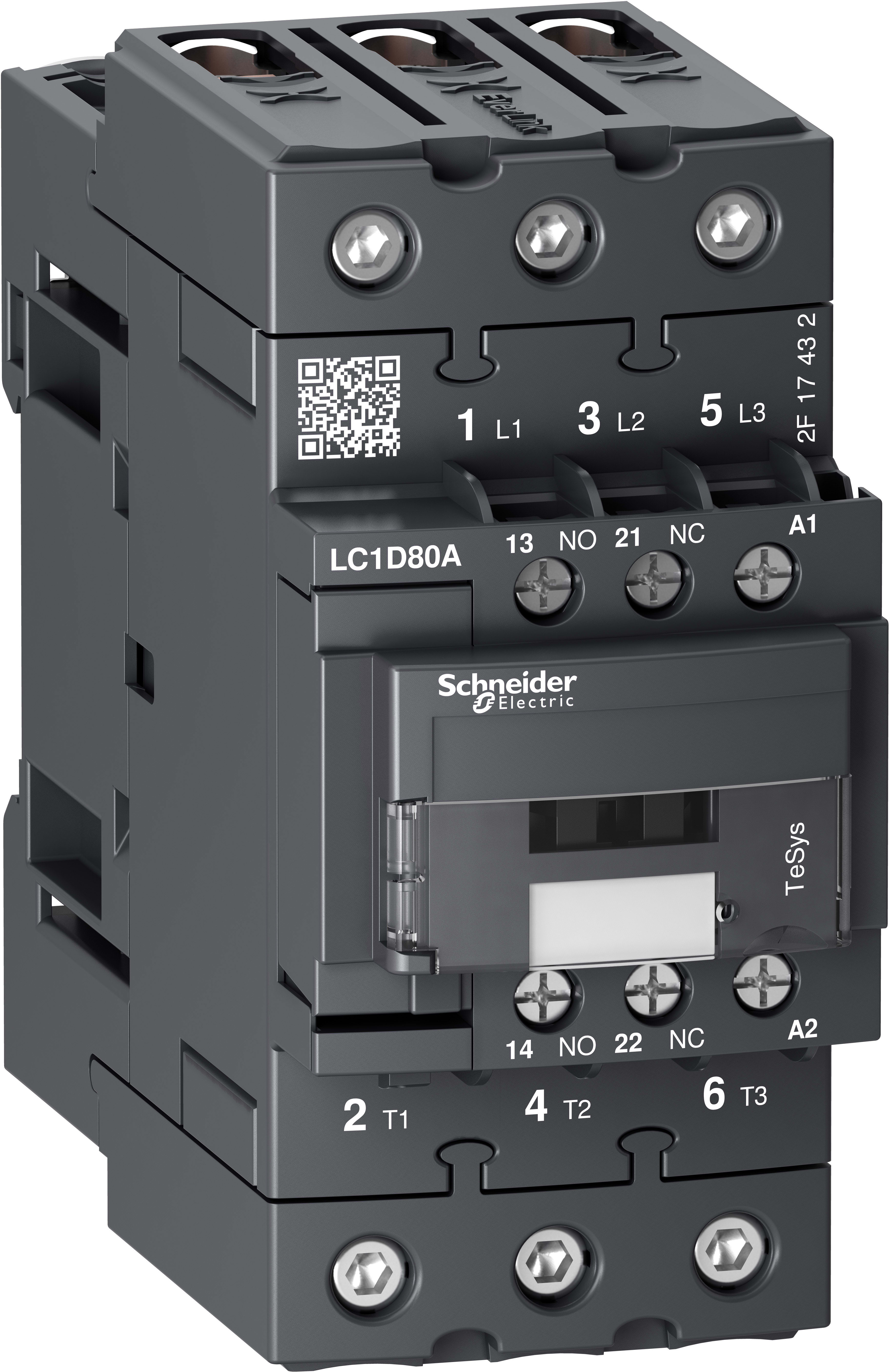 SCHNEIDER ELECTRIC - SNRLC1D80AB7 CONTATTORE 3P 80A 37 KW AC3 24VAC EVERL