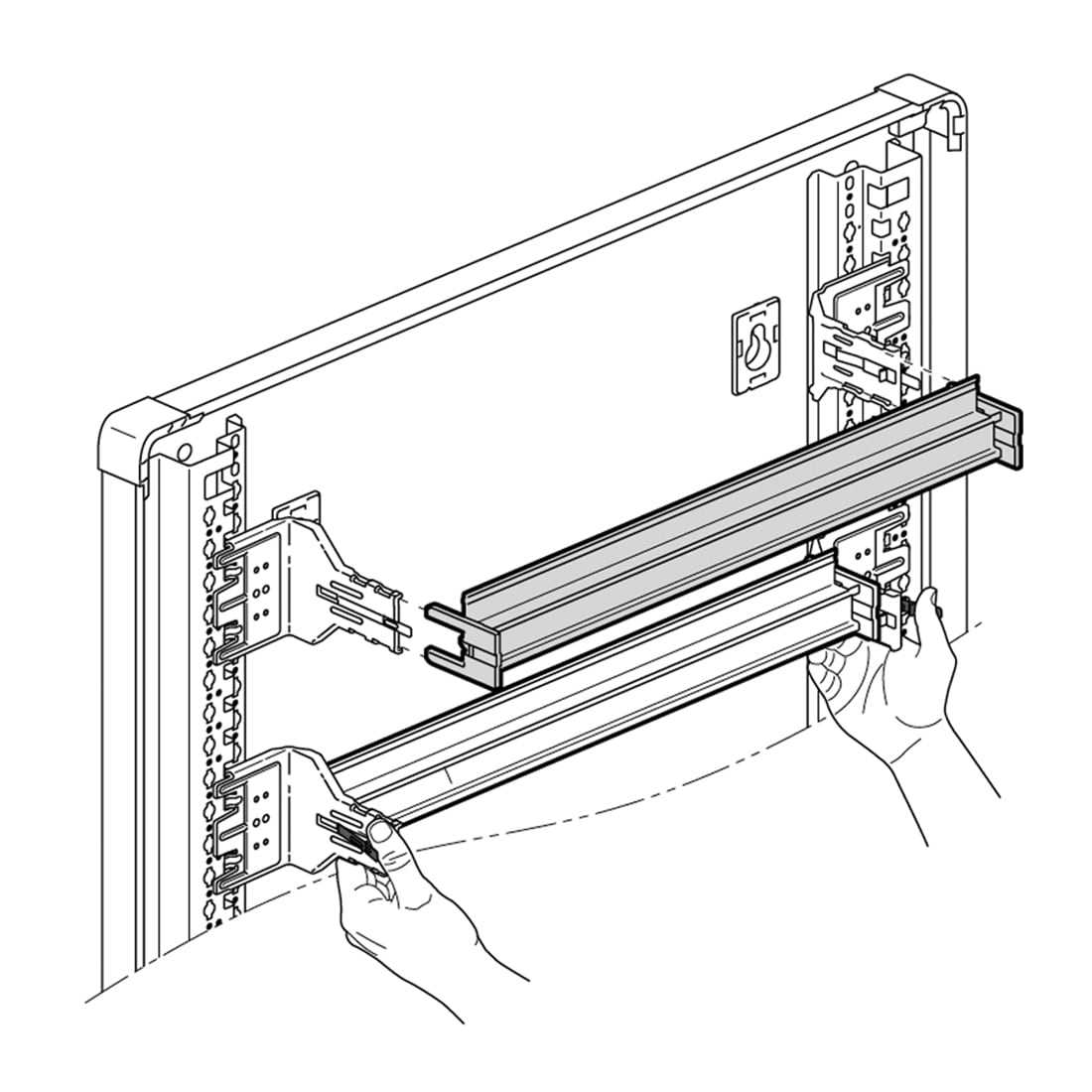 BTICINO BTI93400DIN35 MAS - GUIDA DIN 2 POSIZIONI L=400MM