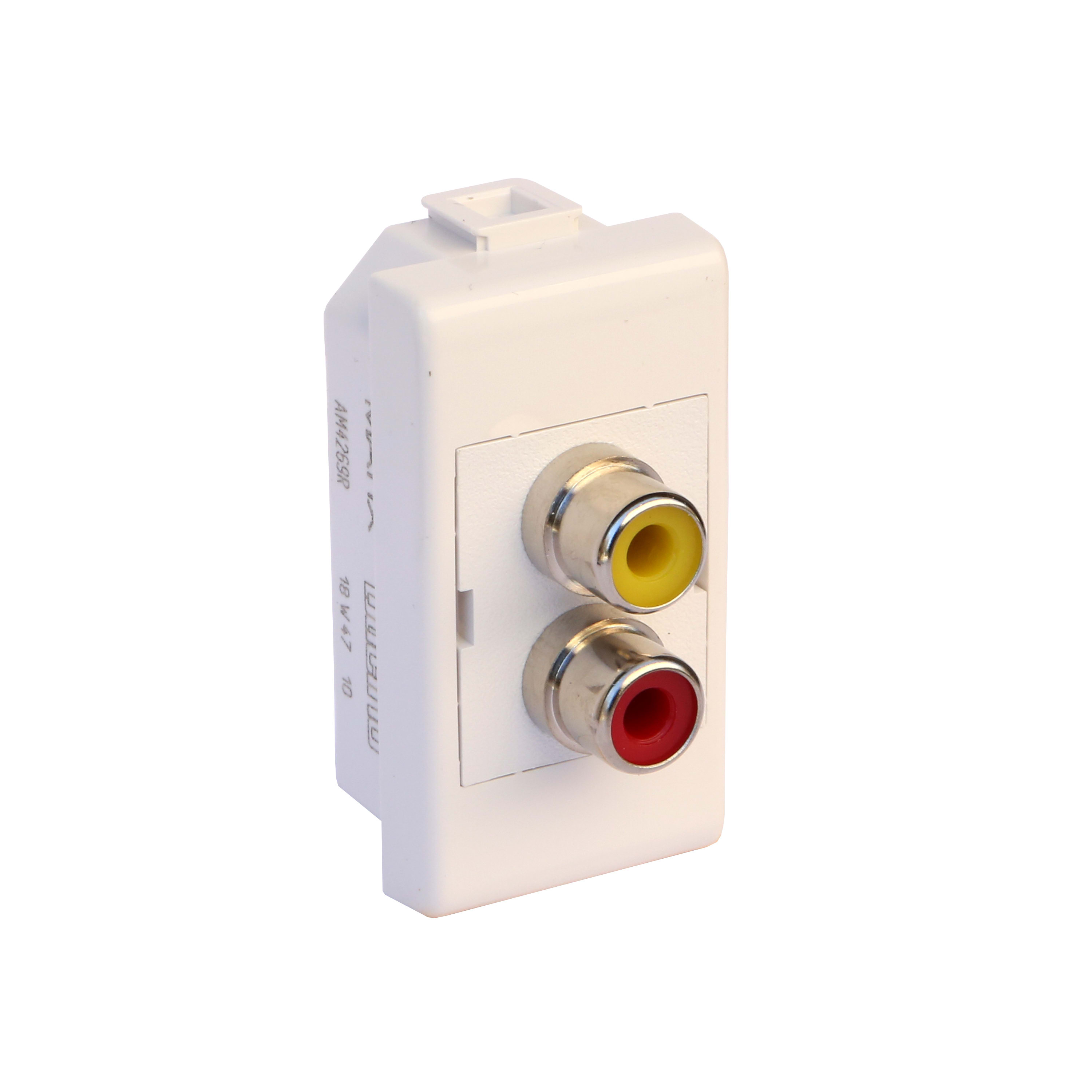 BTICINO BTIAM4269R MATIX - PRESA AUDIO RCAX2 (A SALDARE)