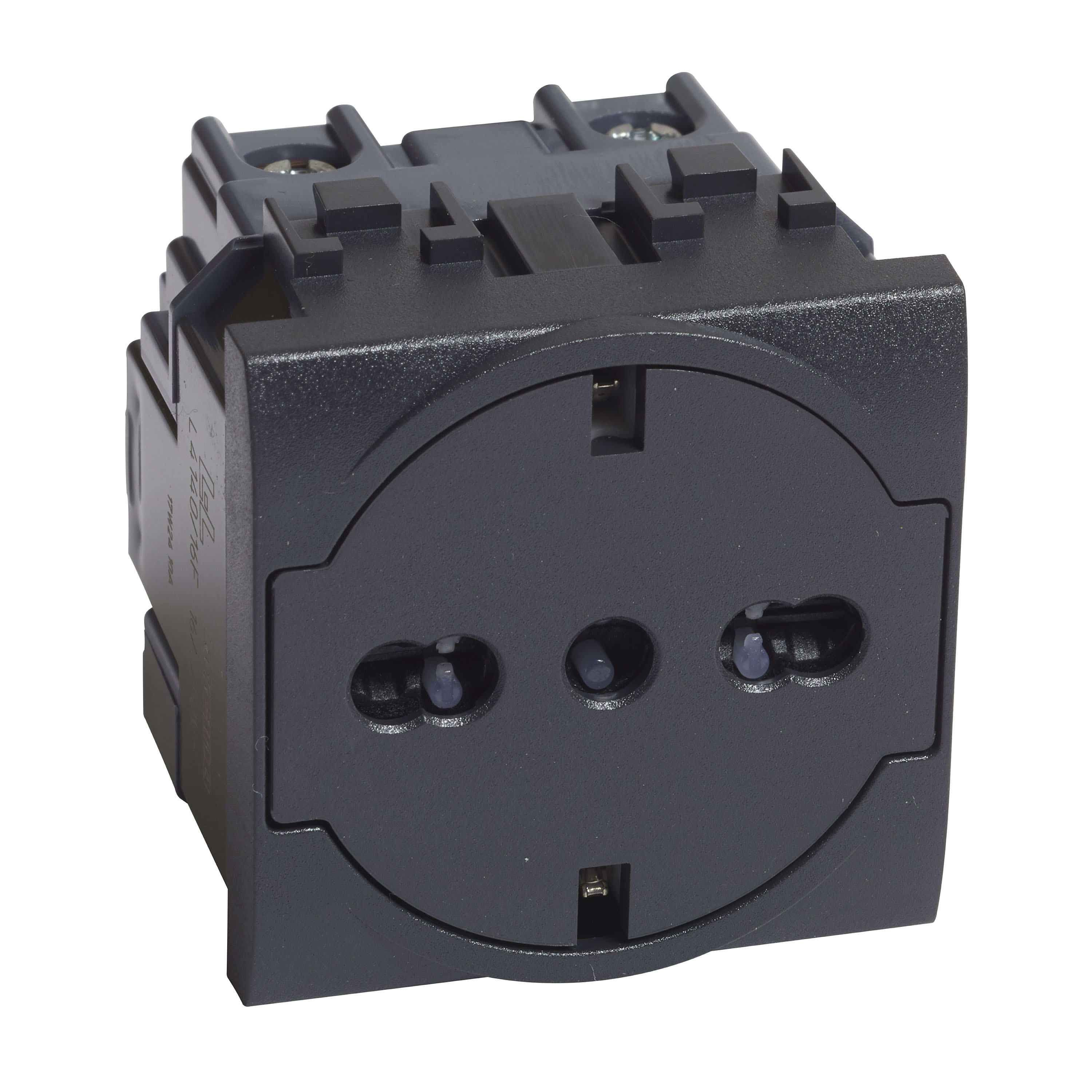 BTICINO BTIL4140/16F LL - PRESA STD TED/ITA FLAT ANTRACITE