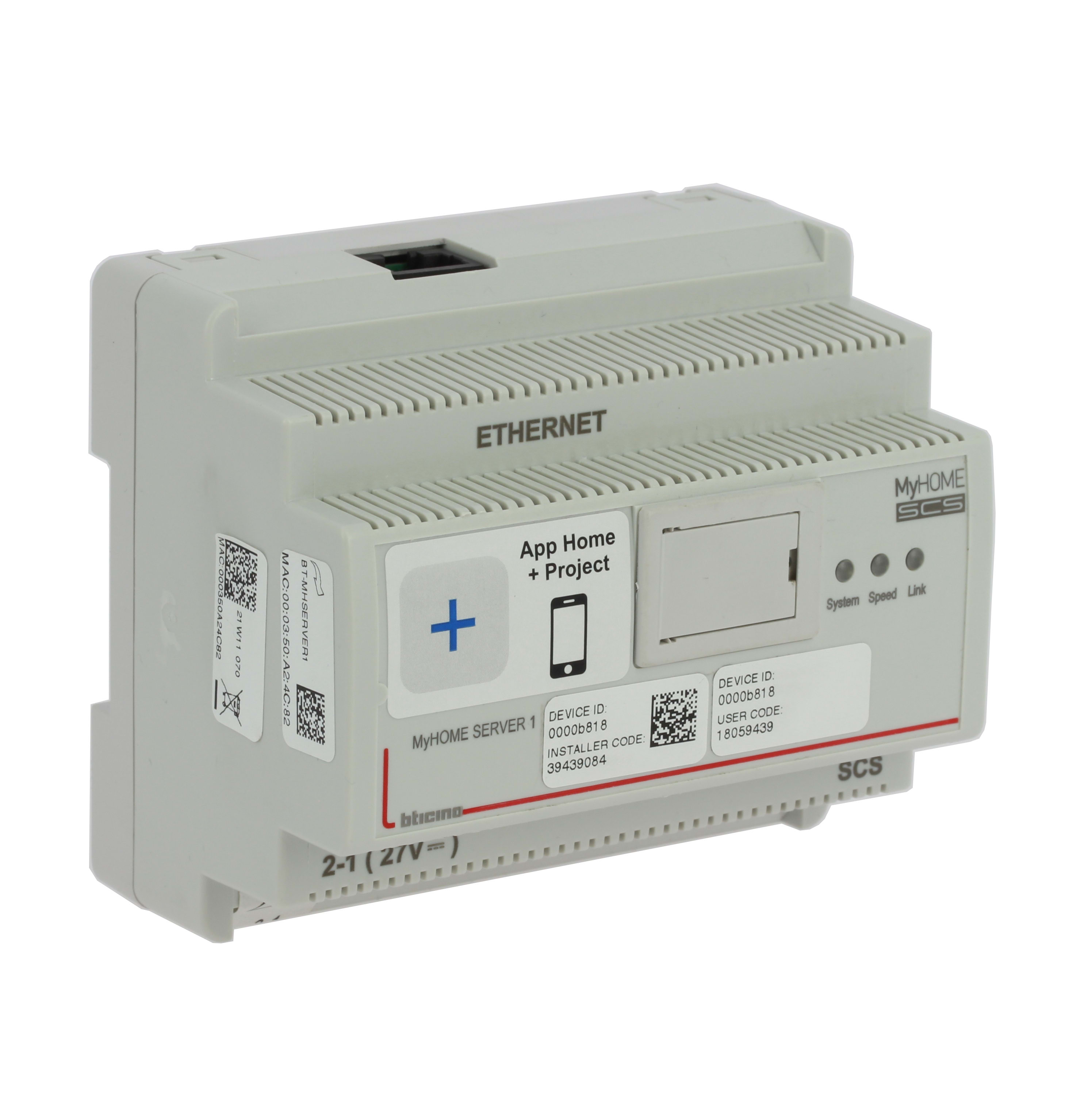 BTICINO BTIMYHOMESERVER1 Server fur Hausautomation MyHOME_Up, Abm