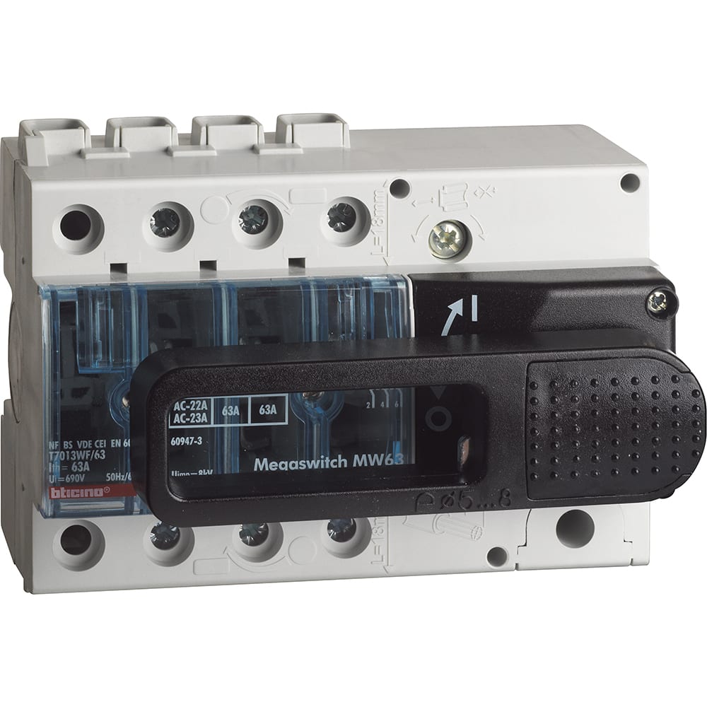BTICINO BTIT7013WF/63 SEZIONATORE MW63- 3P 63A FRONTALE