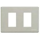 BTICINO - BTI503/2A/AL MAGIC - PLACCA 2P ALLUMINIO