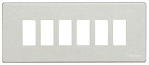 BTICINO S.P.A. - BTI506L/6/AL MAGIC - PLACCA 6P ALLUMINIO