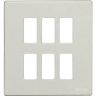 BTICINO - BTI506/6/AL MAGIC - PLACCA 3+3P ALLUMINIO