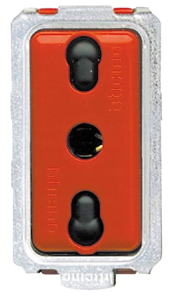 BTICINO S.P.A. - BTI5180R MAGIC - PRESA BIPASSO 2P+T 10/16A ROSSA
