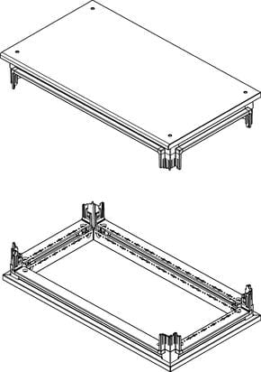BTICINO S.P.A. - BTI91801/36C MAS HDX - BASE TESTA PANN CIECHI 350X600