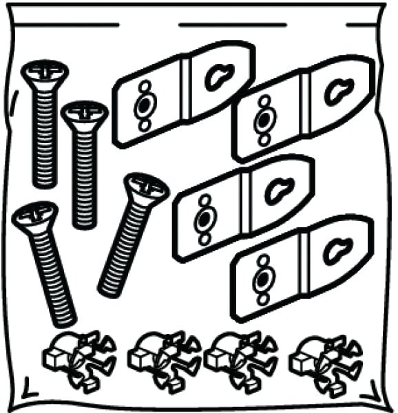 BTICINO S.P.A. - BTI93000FM MAS LDX - KIT 4 PIASTRE FISSAGGIO A MURO