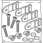 BTICINO - BTI93000FMPL MAS LDX P - KIT 4 PIASTRE FISSAGGIO A MU