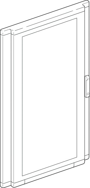 BTICINO S.P.A. - BTI93870VB MAS LDX - PORTA BOMBATA VETRO 850X1400