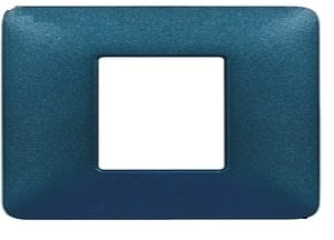 BTICINO S.P.A. - BTIAM4819TBM MATIX - PLACCA 2P CENTRATI BLU MERCURIO