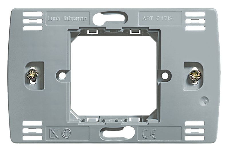 BTICINO S.P.A. - BTIC4719 LUNA - SUPPORTO 2P PER SCATOLA RETTANGOL