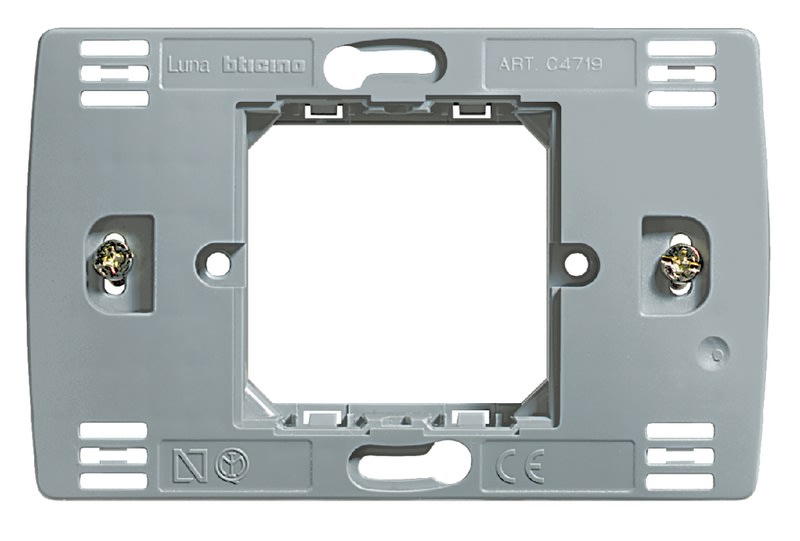 BTICINO S.P.A. - BTIC4719 LUNA - SUPPORTO 2P PER SCATOLA RETTANGOL