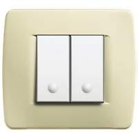 BTICINO S.P.A. - BTIC4802AV LUNA - PLACCA 2P AVORIO