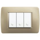 BTICINO - BTIC4803GM LUNA - PLACCA 3P GIALLO METALLIZZATO