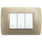 BTICINO - BTIC4803GM LUNA - PLACCA 3P GIALLO METALLIZZATO