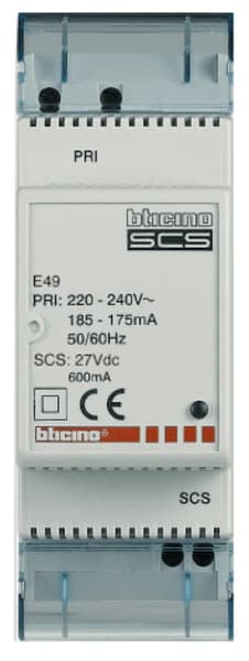 BTICINO S.P.A. - BTIE49 SCS - ALIMENTATORE COMPATTO 2DIN 230V