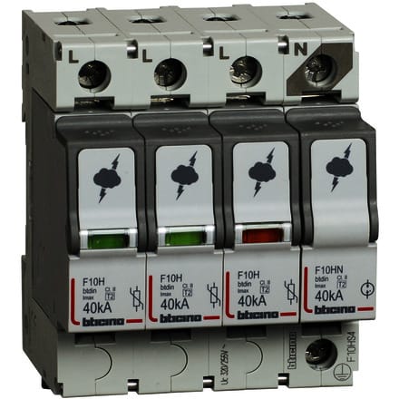 BTICINO BTIF10HS4 BTDIN - SPD T2 40KA 3P+N NR