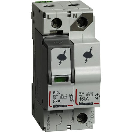 BTICINO S.P.A. - BTIF10LC2 BTDIN - SPD T1+T2 8KA 1P+N NR+SD