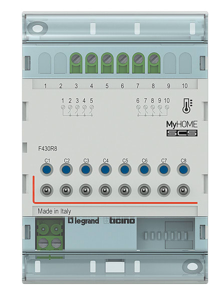 BTICINO S.P.A. - BTIF430R8 ATTUATORE DIN 8 USCITE BUS