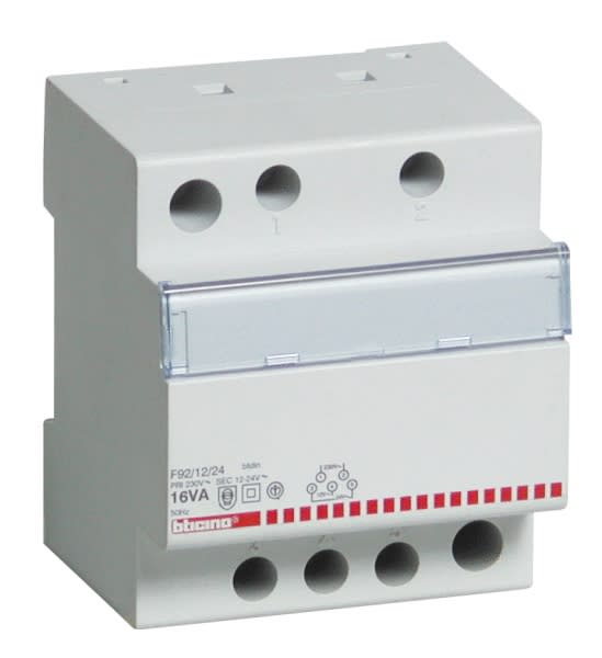 BTICINO S.P.A. - BTIF92/12/24 BTDIN - TRASFORMATORE 230/12/24V SELV 16