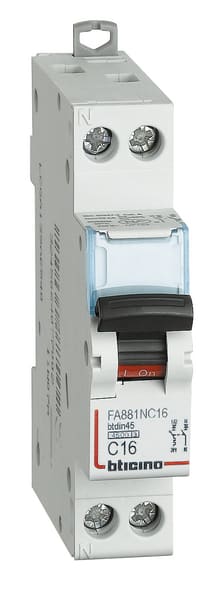 BTICINO S.P.A. - BTIFA881C6 BTDIN45 - MAGNETOT 1P+N CURVA C 6A 4,5KA