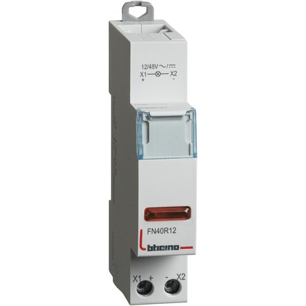 BTICINO BTIFN40R12 BTDIN - SINGOLA LED ROSSA 12/48V AC/DC