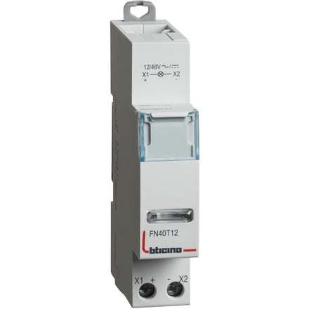 BTICINO S.P.A. - BTIFN40T12 BTDIN- SINGOLA LED TRASPA. 12/48V AC/DC