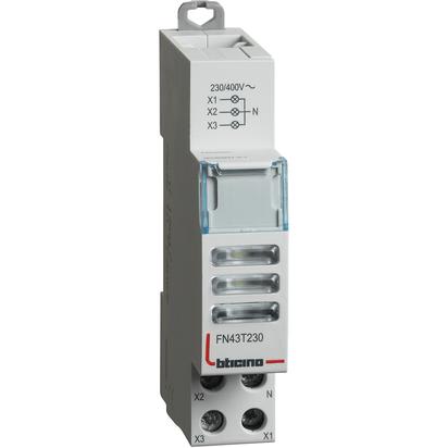 BTICINO S.P.A. - BTIFN43T230 BTDIN - TRIPLA LED TRASPA. 230/400V AC