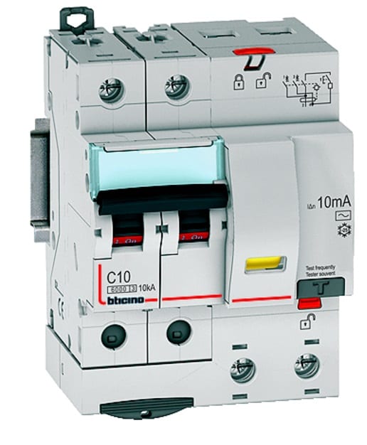 BTICINO S.P.A. - BTIGN823AC10 BTDIN60 - MT DIFF 2P 10A 6KA 30MA