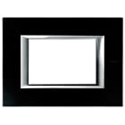 BTICINO - BTIHA4803VNN AXOLUTE - PLACCA 3P VETRO NERO NOTTE