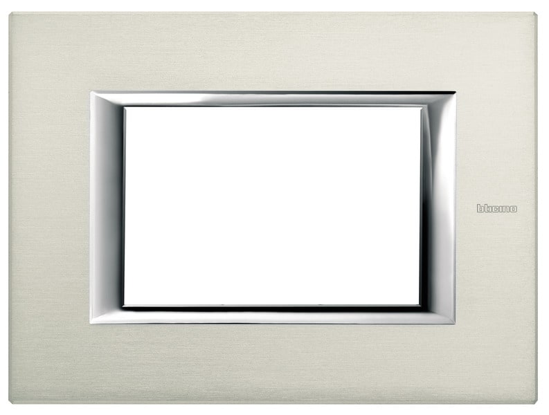 BTICINO S.P.A. - BTIHA4803XC AXOLUTE - PLACCA 3P ALLUMINIO SPAZZOLATO