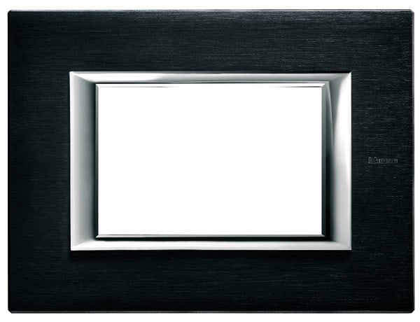 BTICINO S.P.A. - BTIHA4803XS AXOLUTE - PLACCA 3P ANTRACITE SPAZZOLATA