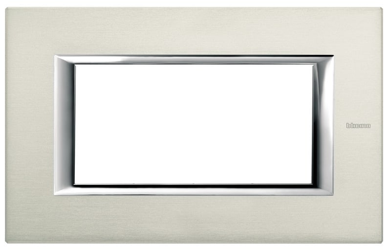 BTICINO S.P.A. - BTIHA4804XC AXOLUTE - PLACCA 4P ALLUMINIO SPAZZOLATO