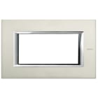 BTICINO - BTIHA4804XC AXOLUTE - PLACCA 4P ALLUMINIO SPAZZOLATO