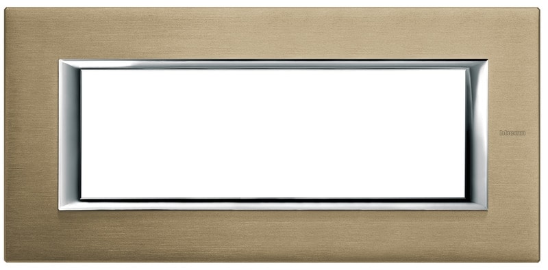 BTICINO S.P.A. - BTIHA4806NX AXOLUTE - PLACCA 6P TITANIO SPAZZOLATO