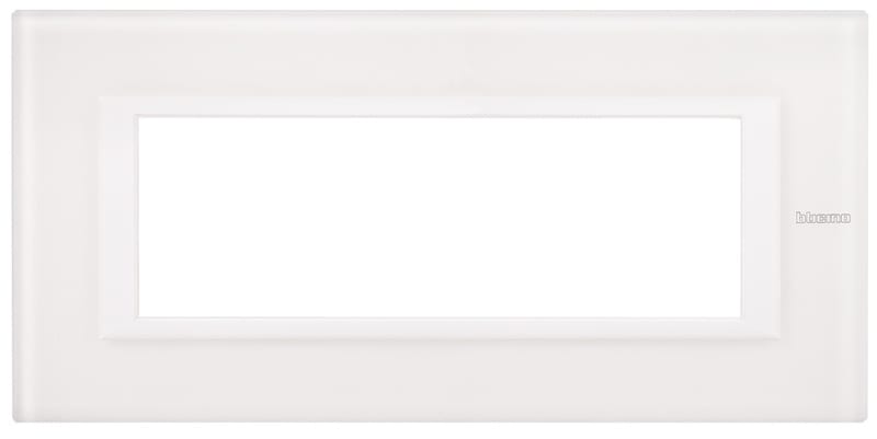 BTICINO S.P.A. - BTIHA4806VBB AXOLUTE - PLACCA 6P VETRO BIANCO