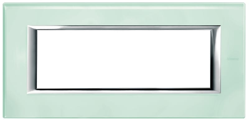 BTICINO S.P.A. - BTIHA4806VKA AXOLUTE - PLACCA 6P VETRO KRISTALL