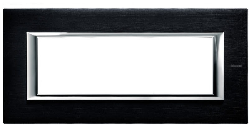 BTICINO S.P.A. - BTIHA4806XS AXOLUTE - PLACCA 6P ANTRACITE SPAZZOLATA