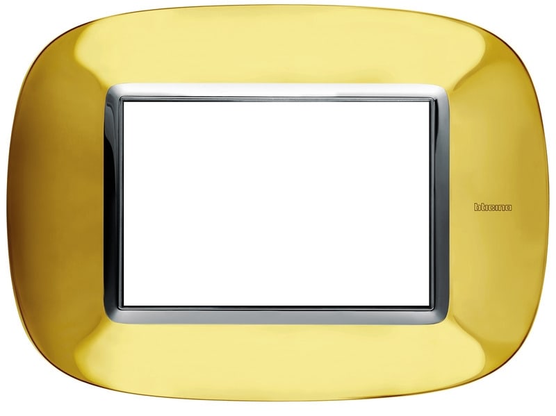 BTICINO S.P.A. - BTIHB4803OR AXOLUTE - PLACCA 3P ORO LUCIDO