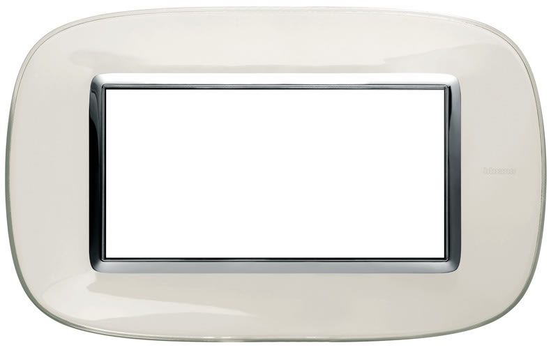 BTICINO S.P.A. - BTIHB4804DB AXOLUTE - PLACCA 4P BIANCO LIQUID