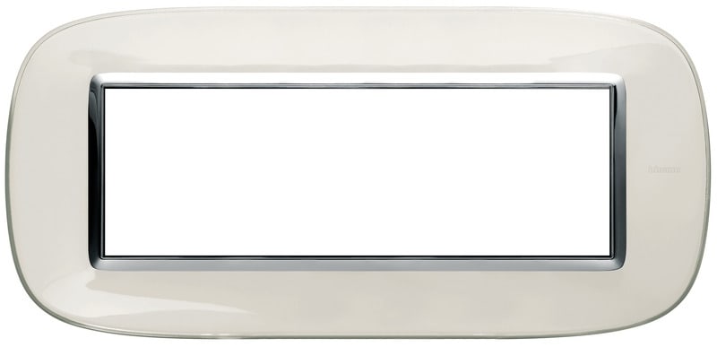 BTICINO S.P.A. - BTIHB4806DB AXOLUTE - PLACCA 6P BIANCO LIQUID