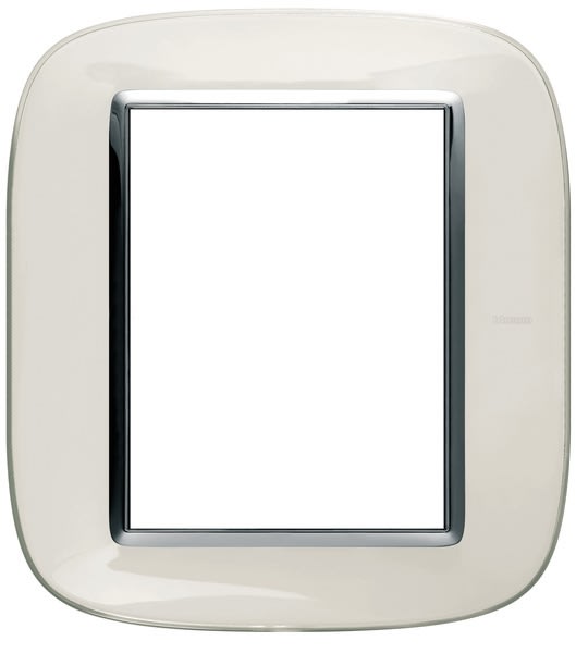 BTICINO S.P.A. - BTIHB4826DB AXOLUTE - PLACCA 3+3P BIANCO LIQUID