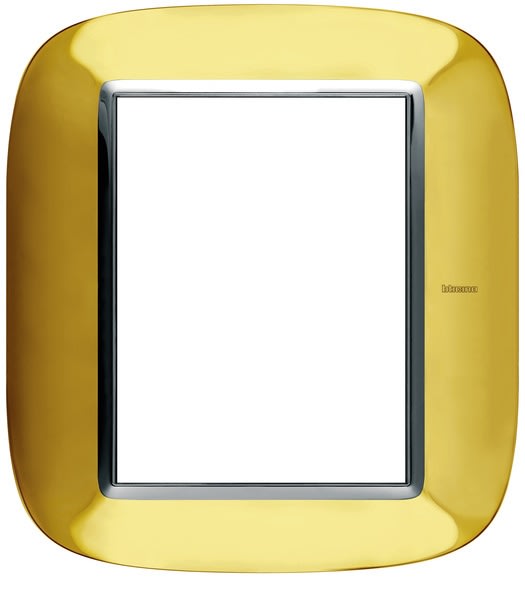 BTICINO S.P.A. - BTIHB4826OR AXOLUTE - PLACCA 3+3P ORO LUCIDO