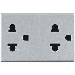 BTICINO S.P.A. - BTIHC4185 AXOLUTE - DUPLEX EURO-US 2P+T 16A C/P