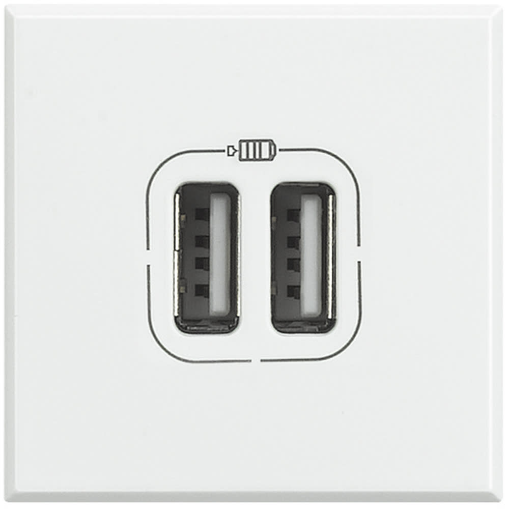 BTICINO S.P.A. - BTIHD4285C2 AXOLUTE - CARICATORE USB 2P 2400MA 5V BI