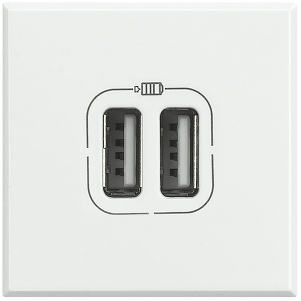 BTICINO BTIHD4285C2 USB-Lademodul 2-Fach White