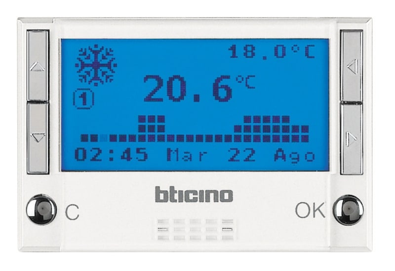 BTICINO S.P.A. - BTIHD4451 AXOLUTE - CRONOTERMOSTATO GIOR-SETT BIAN